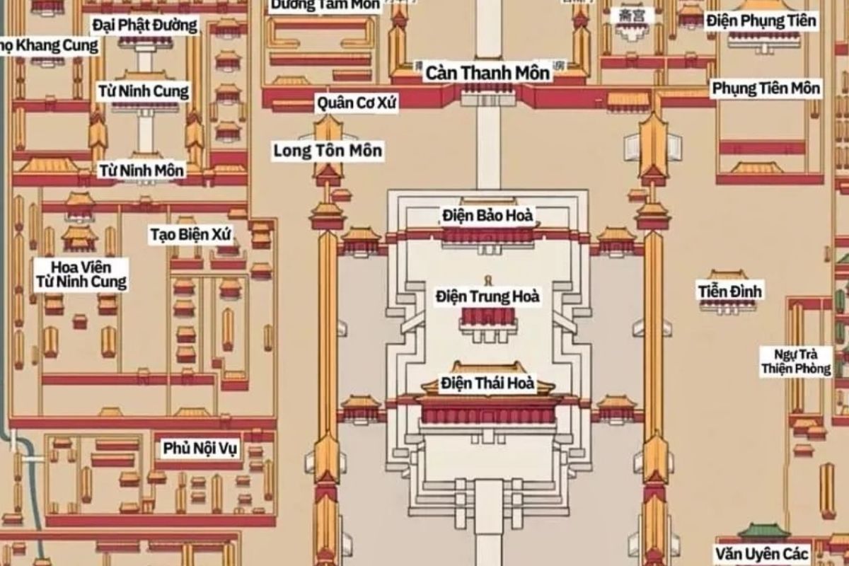 Bản đồ bên trong Tử Cấm Thành